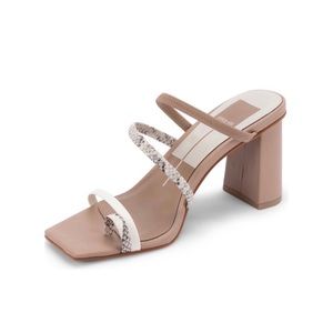 Dolce Vita Prisma Heel Strappy Sandals in Bone Multi Embossed Stella sz 7.5